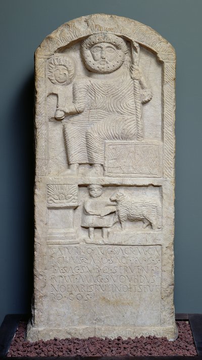 Stele dedicata a Saturno, da El-Ayaida, 323 d.C. da Roman